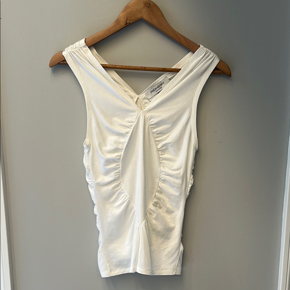 Yves Saint Laurent Ruched Tank Top - Size Medium